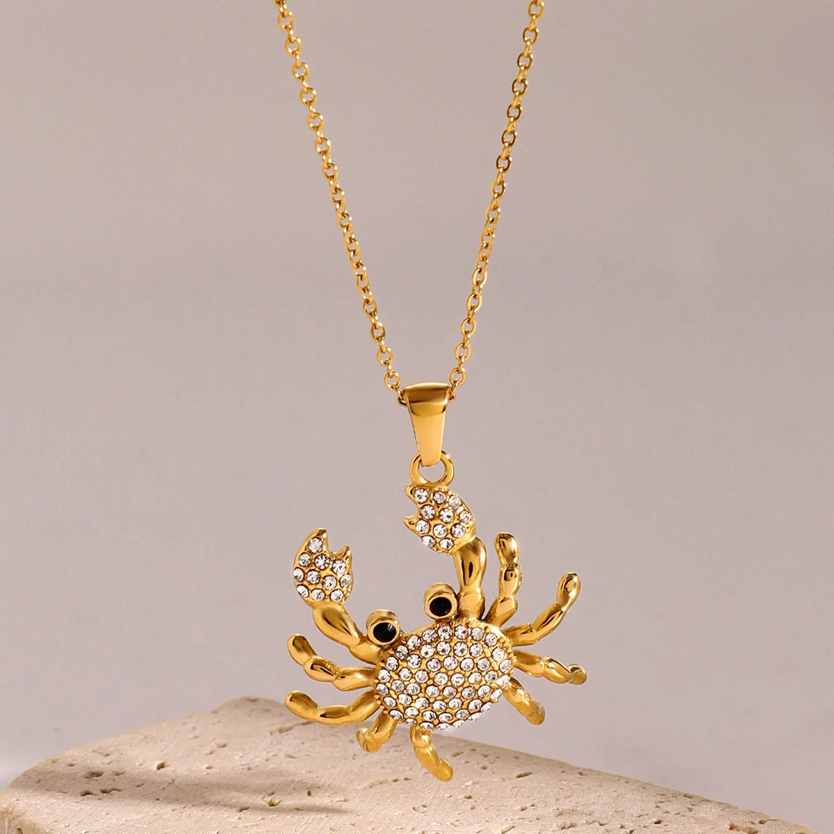 New 18K Gold Plated Stainless Steel Necklace Starfish Seahorse Ocean Charm Necklaces