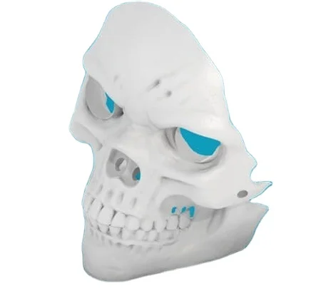 Resin 3D Skulls Printing Halloween Skulls Mask Adult Full Face Black Mask Men Women Ghost Cosplay Party 3D printing Service