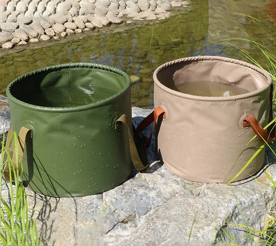 Outdoor 10L pvc material waterproof and scratch-resistant multifunctional suitable for folding bucket