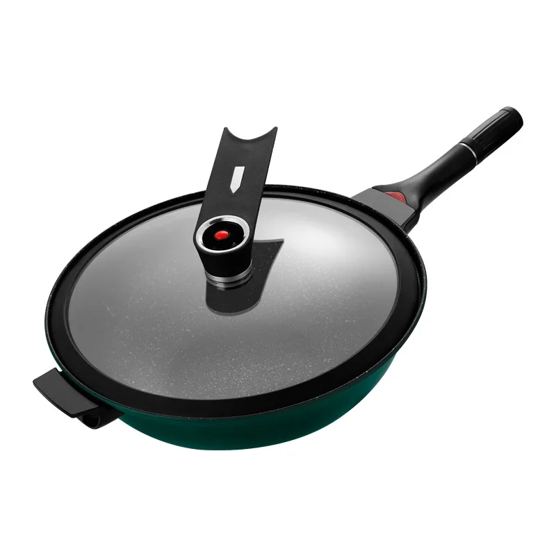 Household gas stove induction cooker universal cooking frying pan flat-bottomed non-stick pan