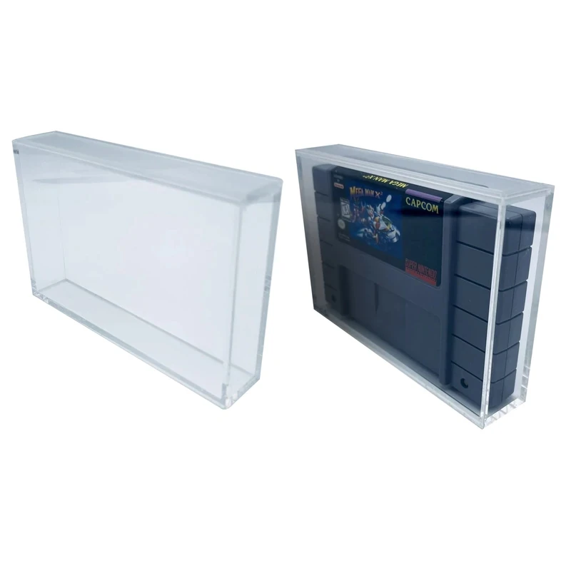 Anti Scratch Dust Resistant SNES Boxed Video Game Acrylic Display Case