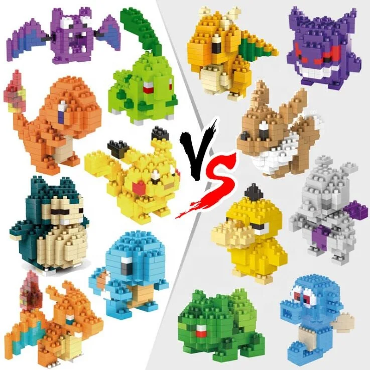 Mini brick game Pokemoner mini Building Blocks toys Micro-small Particles Pokemoner Toys Cartoon blocks Pocket toys (NO.PA0040)