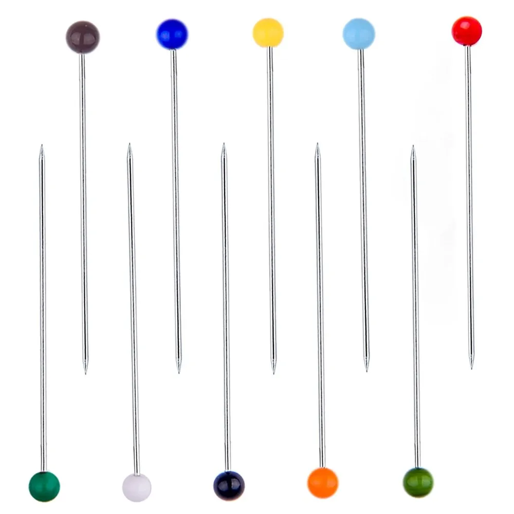 High Quality 32mm 50pcs Custom Color Glass Head Pins for Decorating