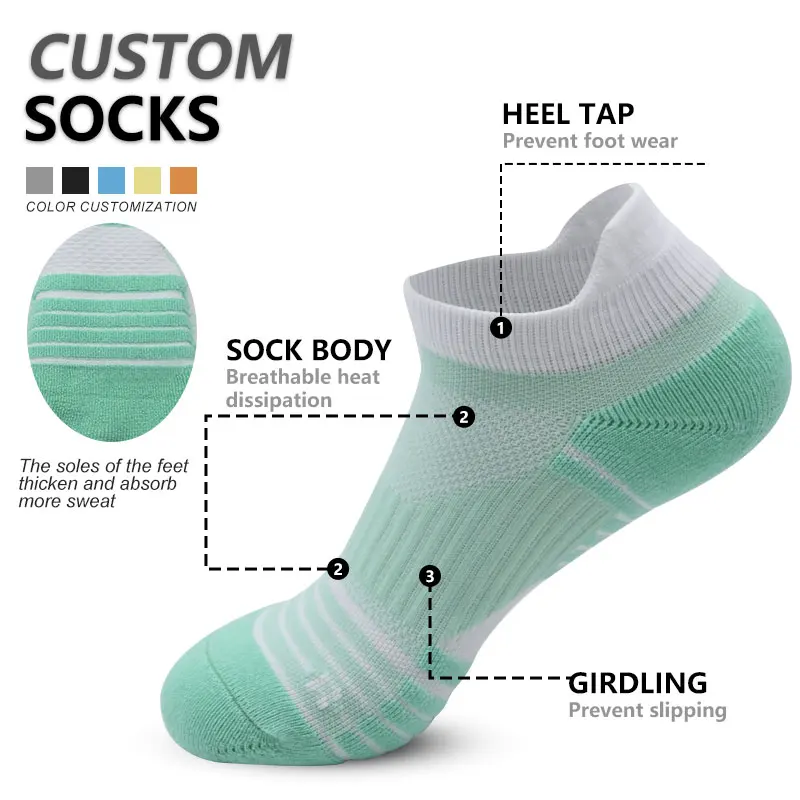 Custom logo Macaron sport cotton  socks for women