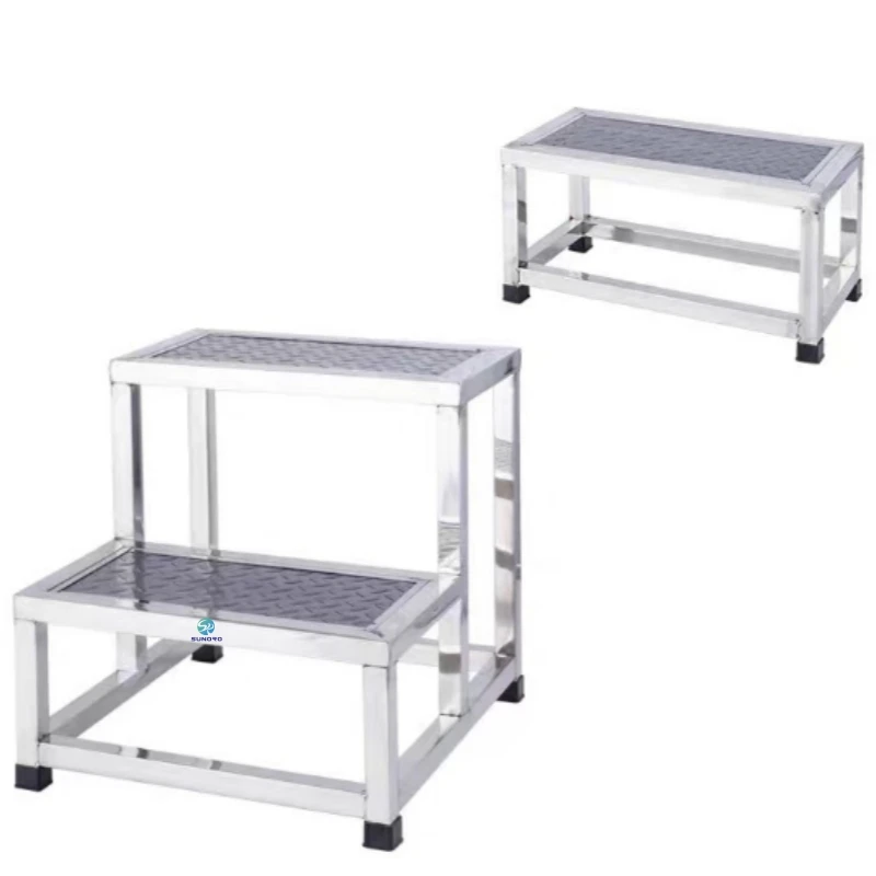 Customized stainless steel medical chair hospital footstool