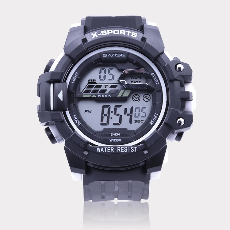 Sanse S-654 водонепроницаемые цифровые спортивные часы для улицы OEM relojes мужские часы для походов Модные фирменные наручные часы