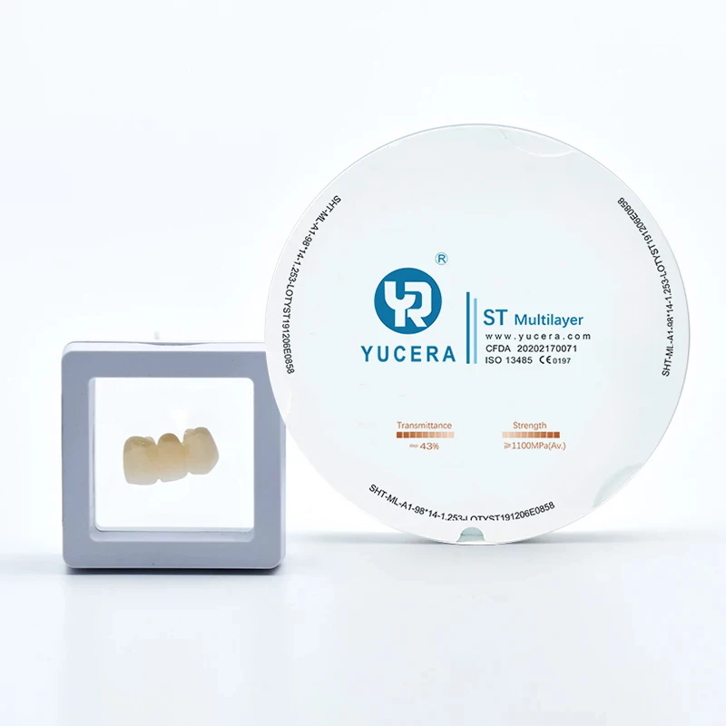 Dental Materials Zirconia Blocks YUCERA ST Multilayer Ceramic for dental lab  CAD CAM open system