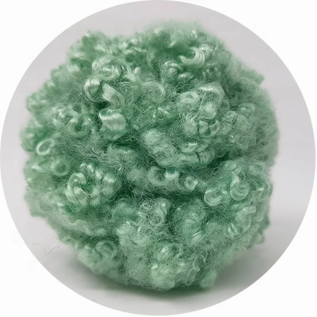 Recycle 100% green hcs fiber polyester fiber for filling