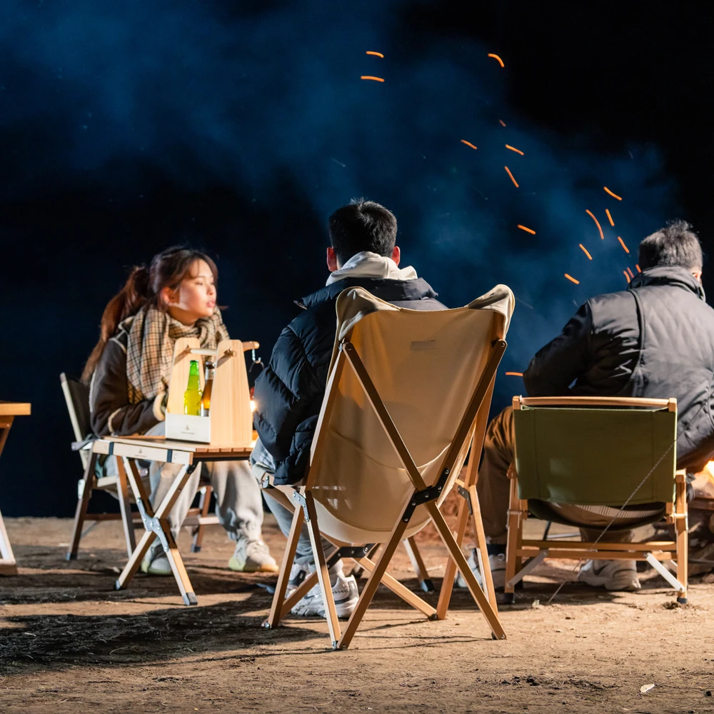 New Wood Chair Easy Folding Outdoor Camping Foldable Beech Chair Durable chair