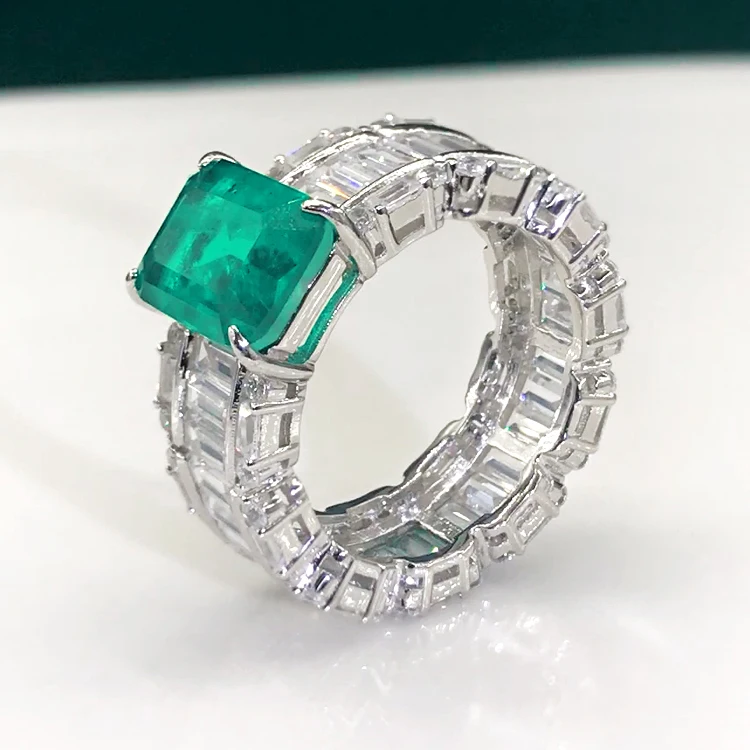 Trendy Style Big Tennis Rings Men And Women Fashion 925 Silver zirconia Ring Party Gift Inlay Beautiful Gem Couple Rings