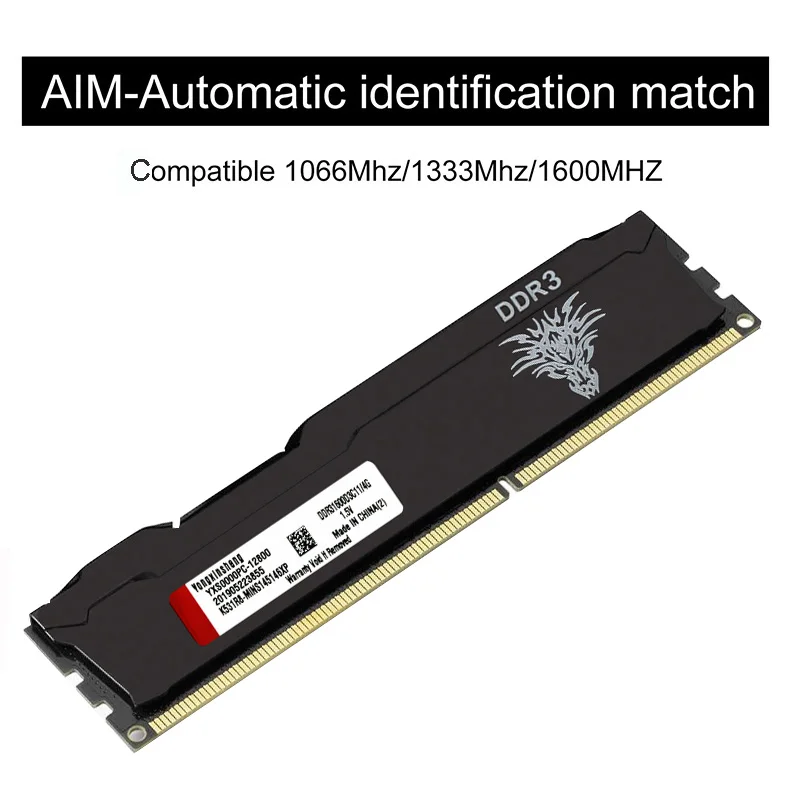 Yongxinsheng ddr3 ОЗУ 1600 МГц 2 ГБ/4 ГБ/8 ГБ DIMM настольный компьютер с железным корпусом термальная игровая память