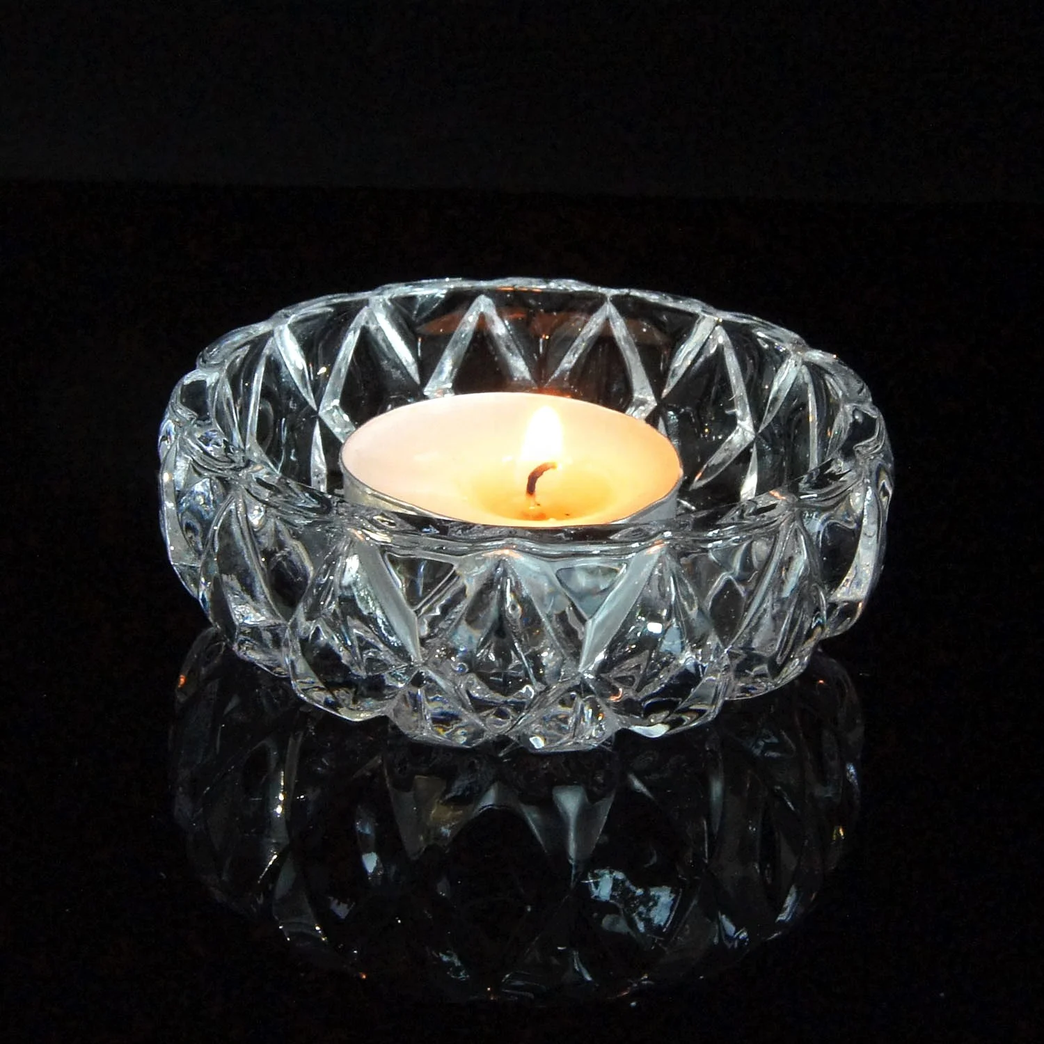 high quality first choice glass crystal tealight candle