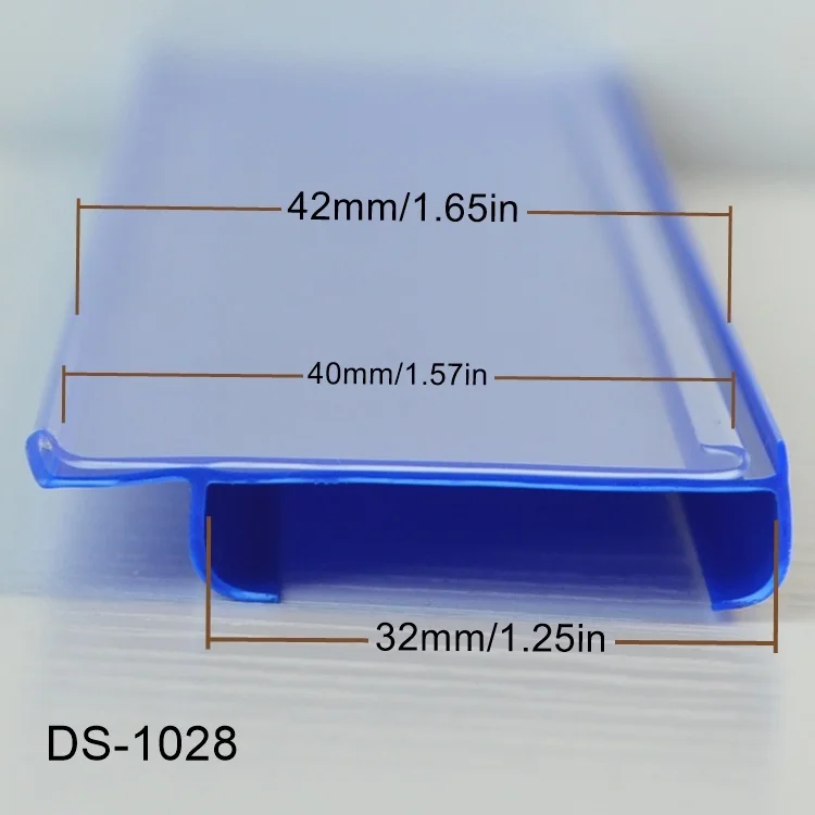 Rectangular double foot single wire plastic label holder shelf talker for supermarket