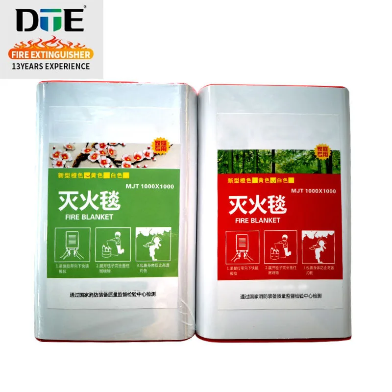 Hotel household silica gel multi-color fire resistant high temperature fiberglass escape fire blanket