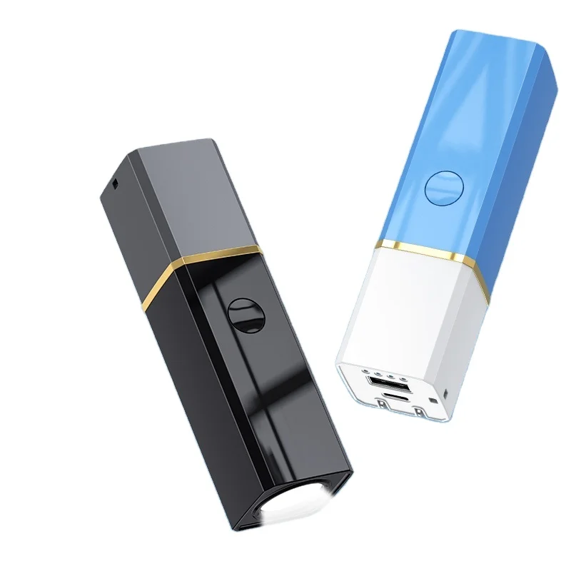 New Multifunctional Flashlight Mini Power Bank Folding Plug Qc3.0 Fast Charging Large Capacity Pd22.5w 5000ma Power Bank Charger
