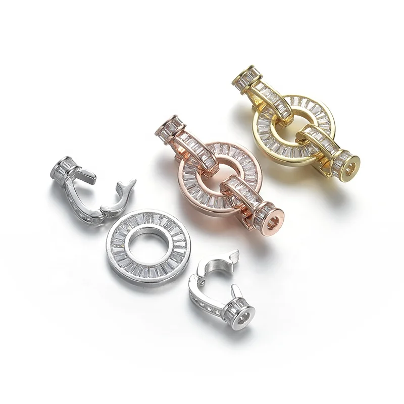 Cliobeads wholesale pendant bail with pin gold plated jewellery brass findings and beads for making jewelry necklace