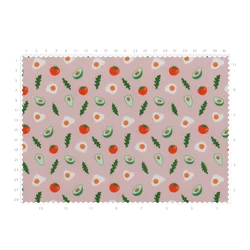 95%polyester 5%spandex stretch carrot and avocado pattern knit digital printing bullet bubble fabric for clothing