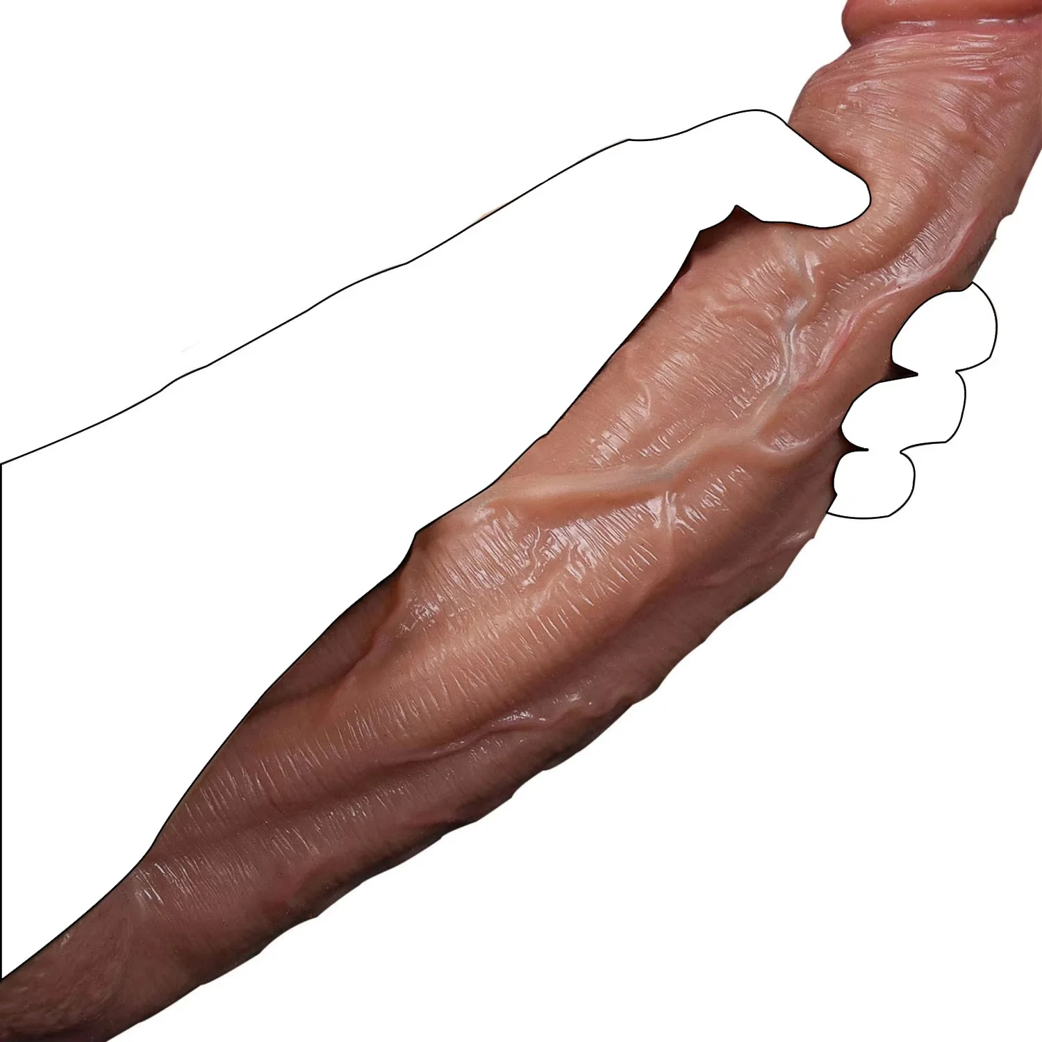 Hot selling  dildo sex toys for men 7.7 Inch TPE Vibrating Dildo Adult Novelty Toys With Dildo Sex Toys For Women