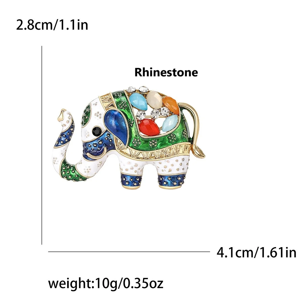 Wholesale Retro Animal Elephant Brooch Pins Rhinestone Brooch Funny Broaches For Men Women Clothing