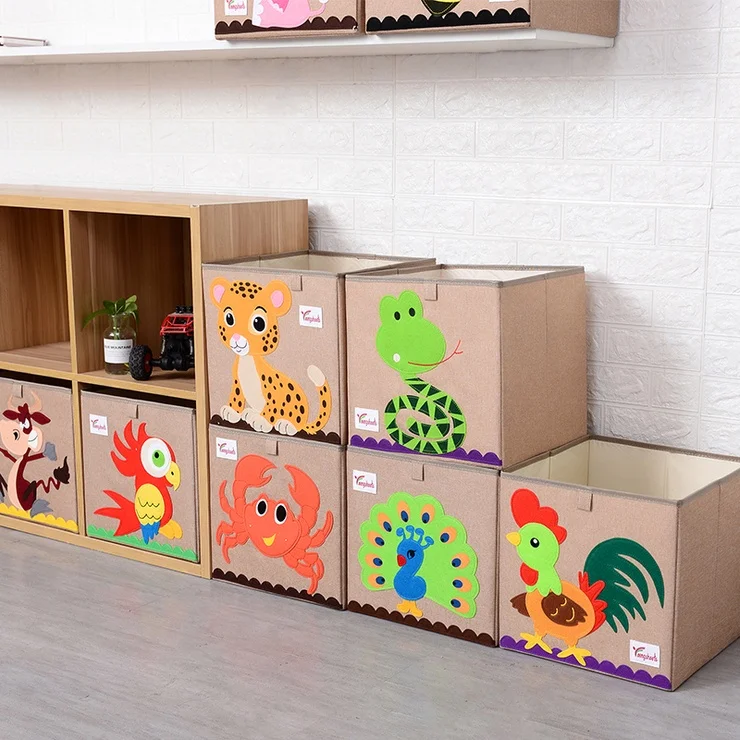 Competitive Wholesale Prices Kids Toy Organizer And Storage Bins Sewn Fabric Cube Storage Box