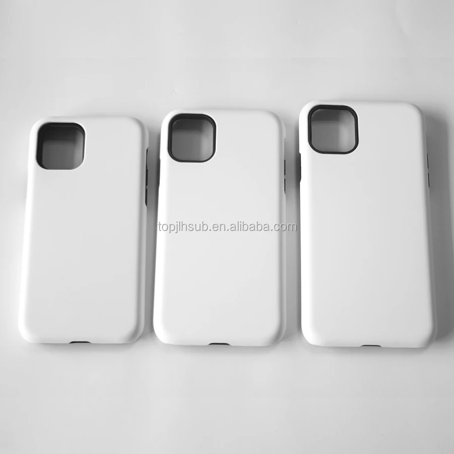 Topjlh 2024 Wholesale Blank Cell Mobile Cover TPU PC Coating 2 In 1 Tough 3D Sublimation Phone Case For Iphone11 12 13 14Pro