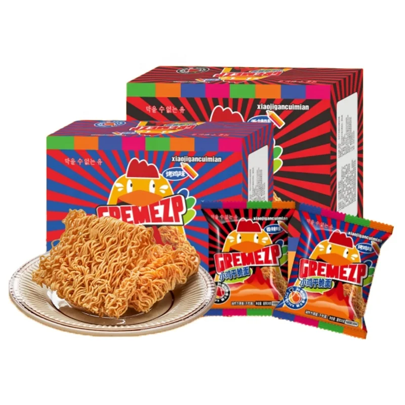 Wholesale of exotic snacks Spicy flavor chicken flavor crispy noodle snack crispy noodles dry eating noodles