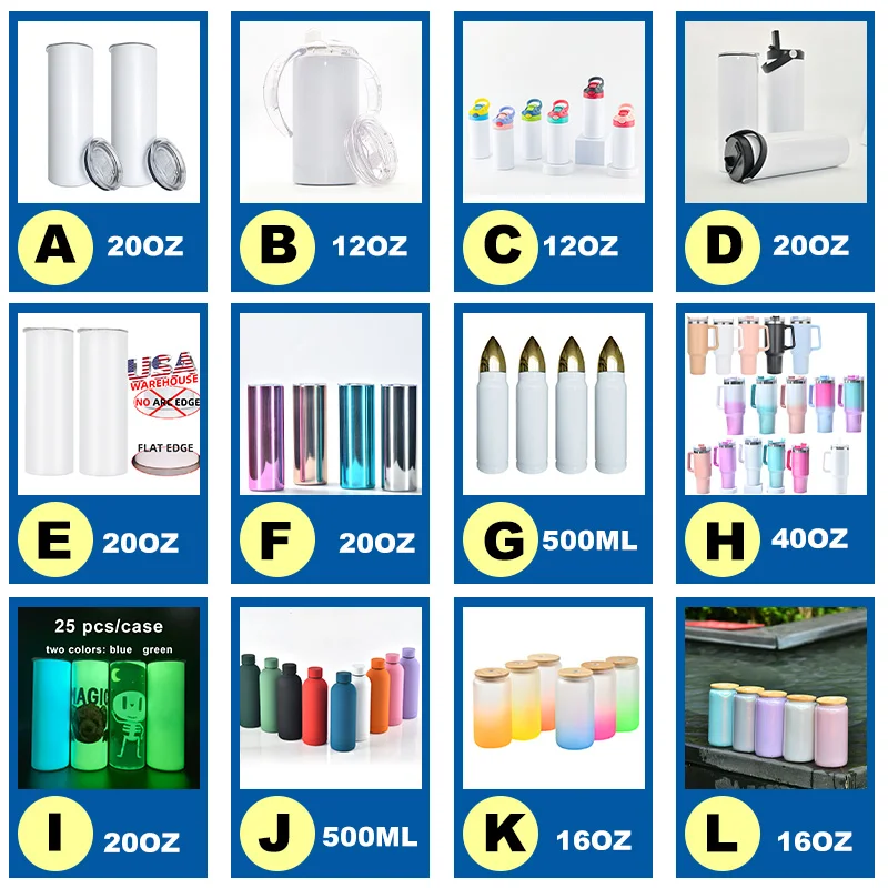 USA Warehouse RTS 16oz Sublimation Blanks Frosted Ombre clear Sublimation Beer Drinking Glass Mugs with Handle