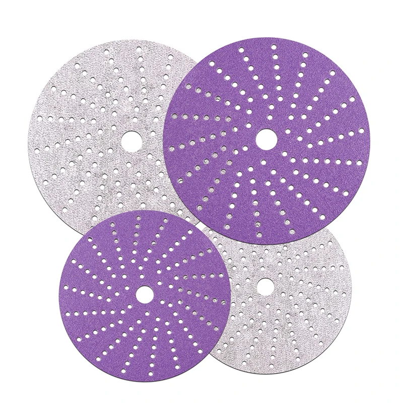 High Quality Aluminum Oxide  Abrasive Tools Sandpaper  Ppurple Sanding Disc  For Metal Cleaning