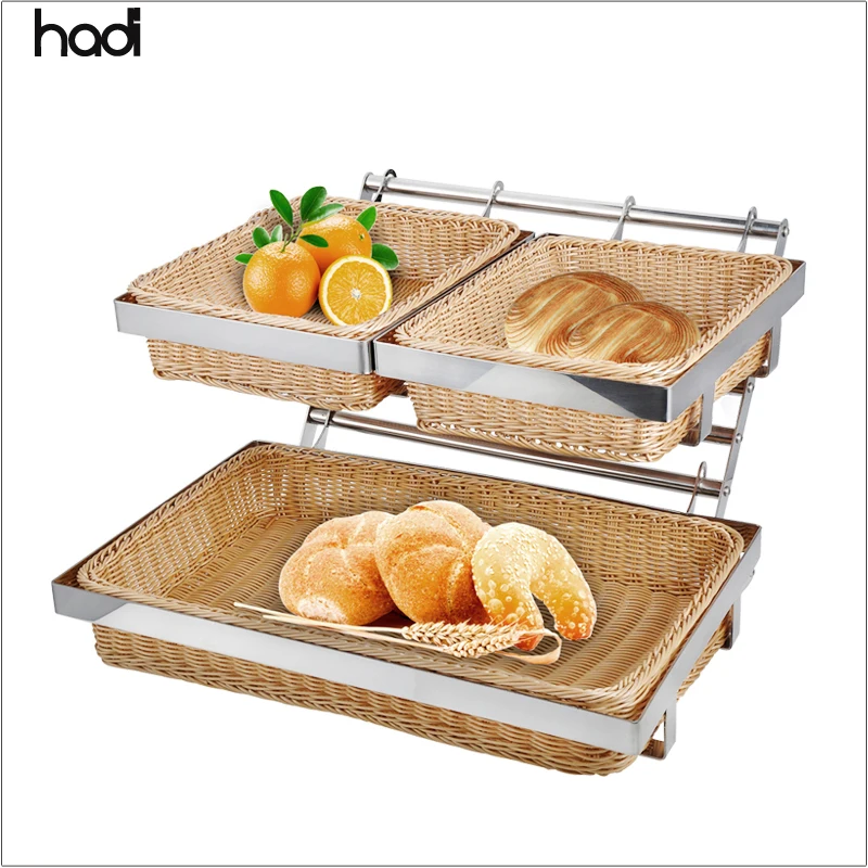 China wholesale products cheap wicker bread baskets restaurant arabic bread basket with cover