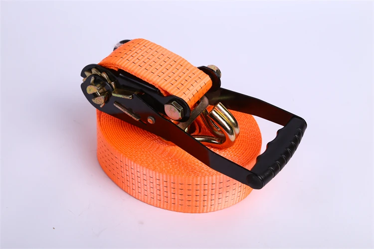 Factory Priced Custom Black Polyester Truck Ratchet Strap 10m J Hook Cargo Belt Tie down Strap for Trailer Lashing