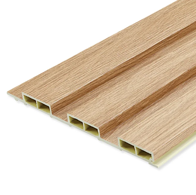 Interior Fluted  Wood plastic Composites WPC Wall Panel PVC covering wall cladding for wall decor