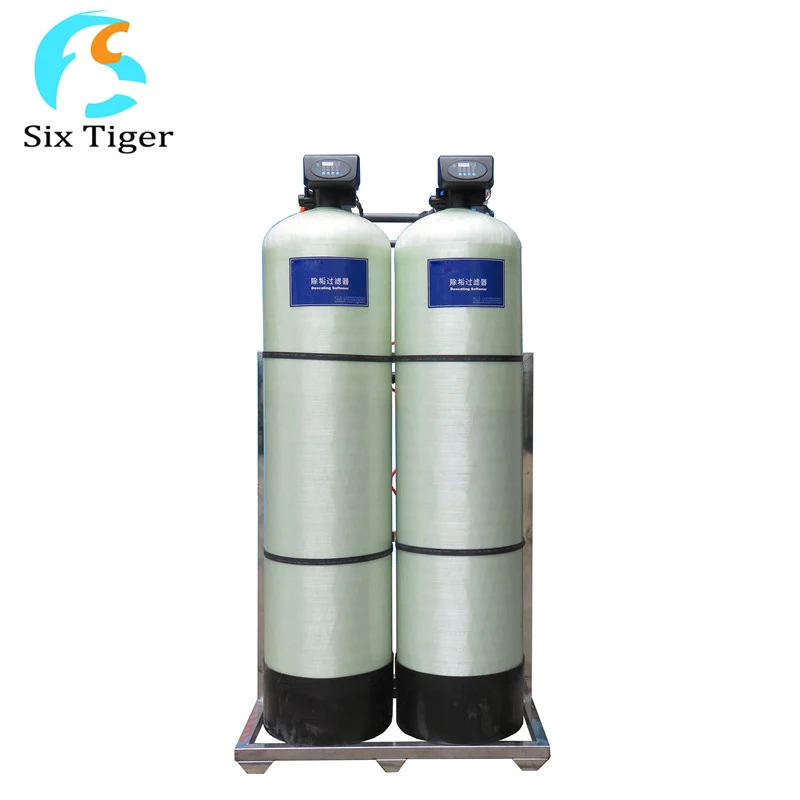 4000LPH Dual Water Softener Automatic 4TPH 2 Stage with Double Auto Valves