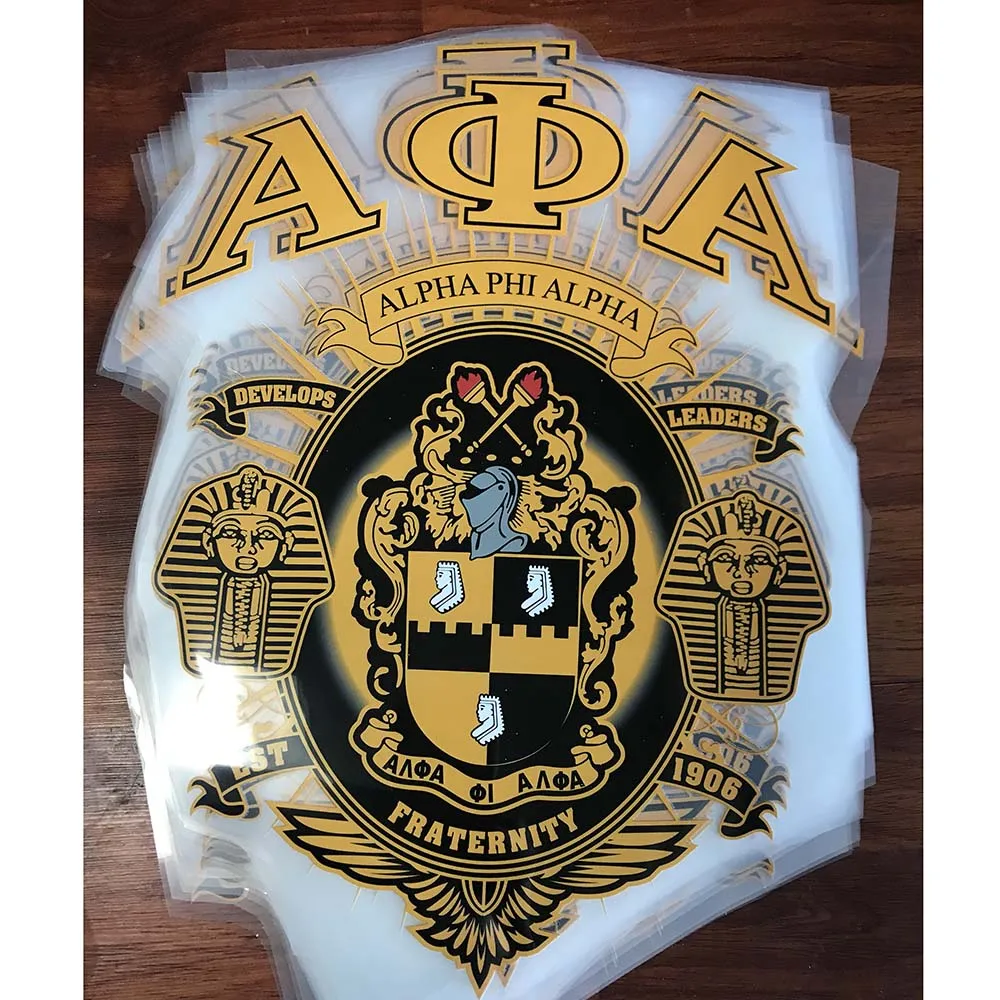 Ready to ship Hot selling Greek groups Fraternity Kappa Omega Beta Alpha design Iron Plastisol Screen Print transfer for shirt