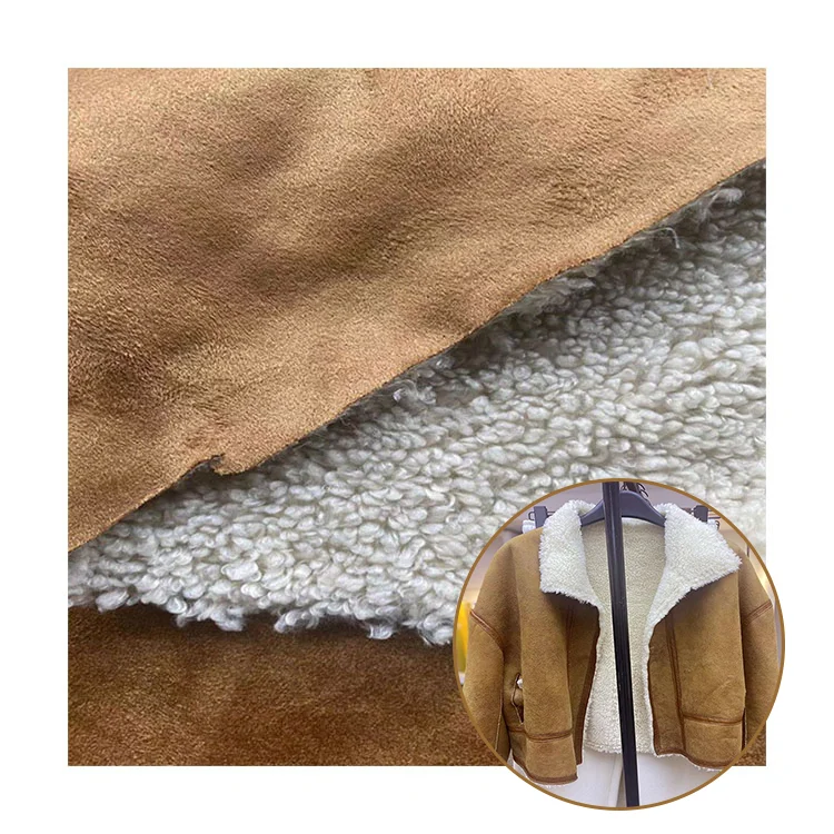 Настраиваемый ручной работы кожаный материал ткань для одежды ветрозащитная микрофлисовая замшевая зимней куртки