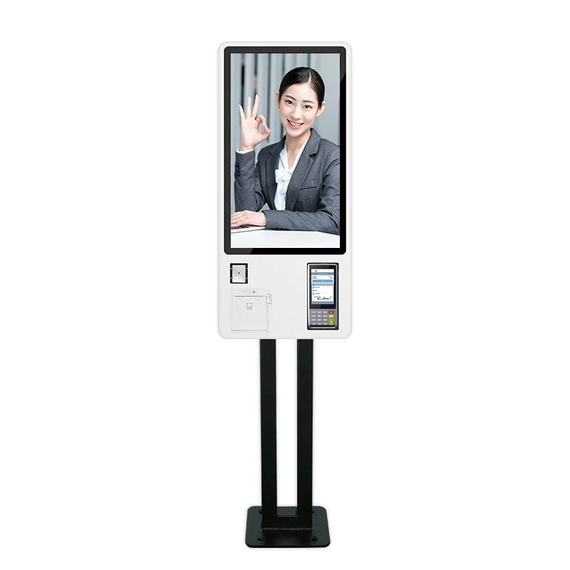 24 inch touchscreen check in self service information kiosk for government public