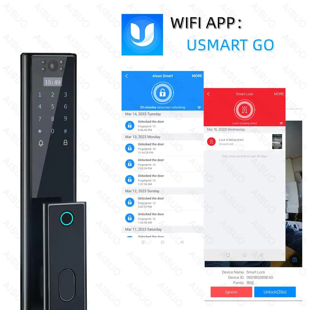 Новый дизайн WIFI приложение домашний замок двери цифровой дверной с камерой Умный Замок