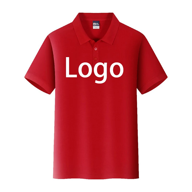 Unisex Customized Short-Sleeved Polo Shirt Breathable Pure Cotton Corporate Culture Advertising Workwear