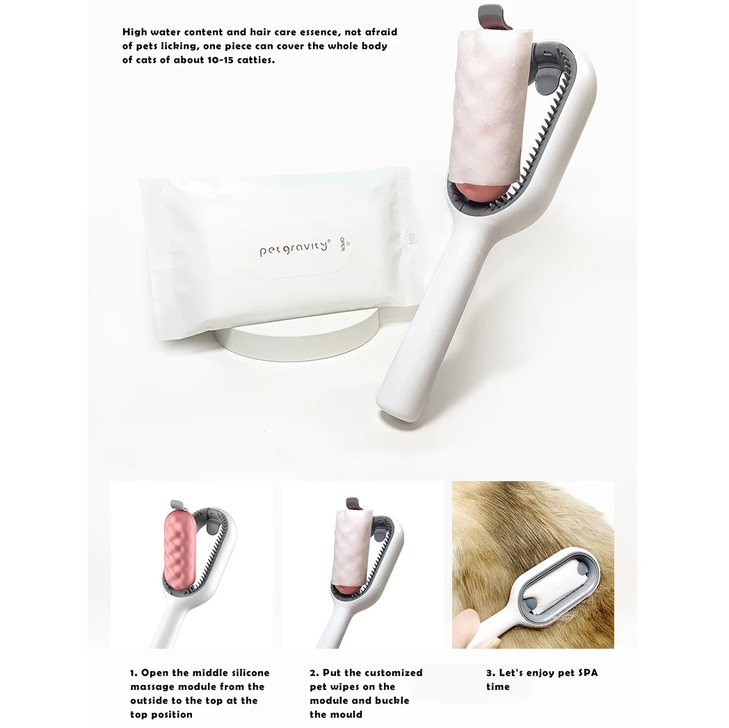 DIVTOP Self Cleaning Grooming Product Pet Comb Tool Long Short Haired Cat Dog Hair Grooming Pet Brush