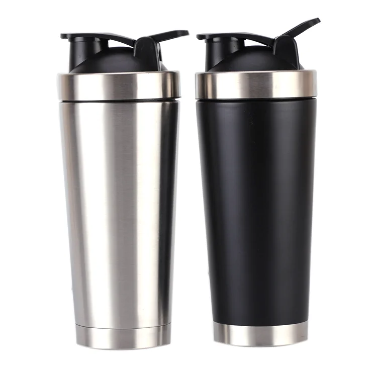 Wholesale  shake beker 750ml protein Shakers Double Walled Insulated Stainless Steel Sport Gym blenders bottle shaker