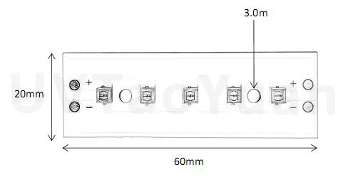 Uvc Led Strip 255NM 265NM 275NM 280NM 308NM 311NM Germidical UVC UVB Strip Lamp Module With Power Driver