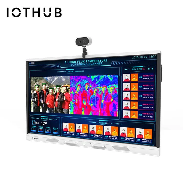  IOTHUB Обнаружение температуры человеческого тела обнаружение обнаружения лицевой Ip-изображение Ai тепловая