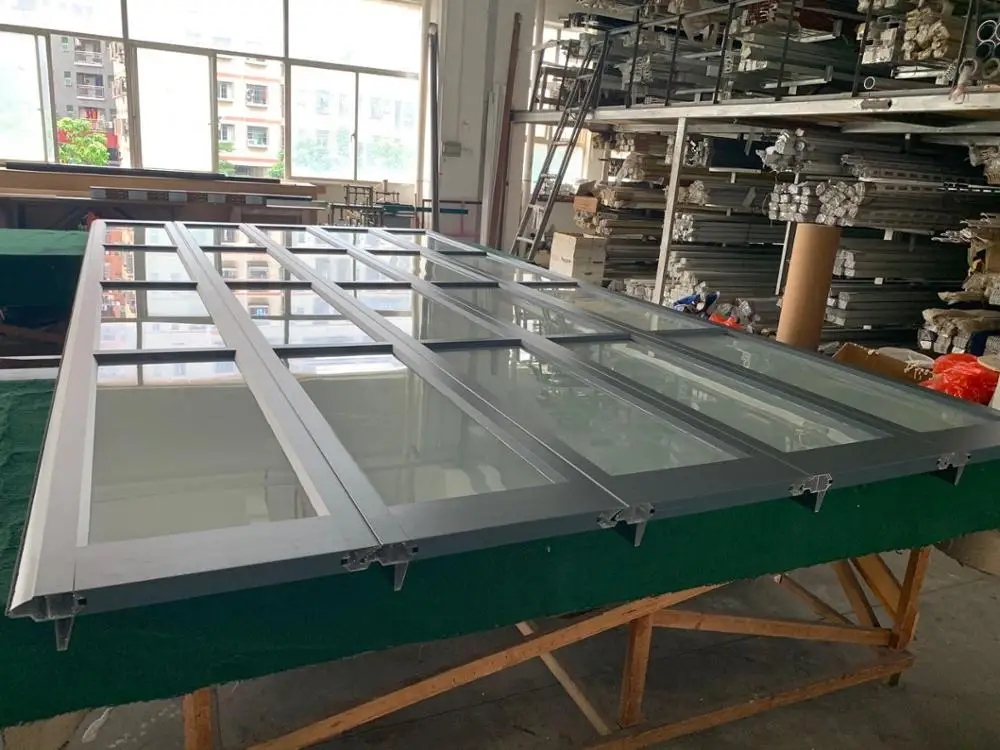 Residential Automatic Superlift Fire Rated Sectional Customized Glass Garage Door Competitive Price