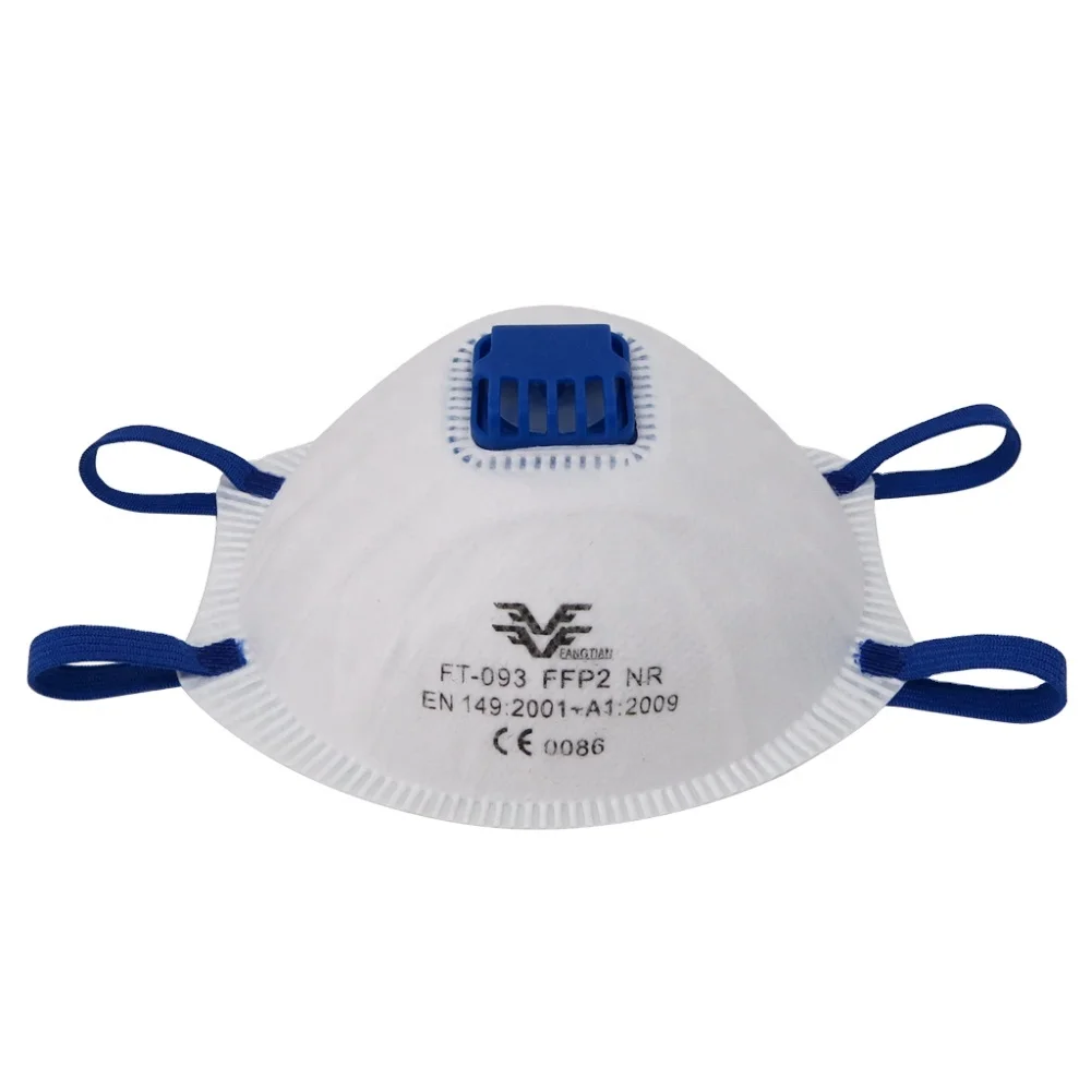 Newest Hot Sale CE FT-093 FFP2 NR Professional Melt-Blown Valved Filter Mask With Adjustable Nose Clip For Optimized Fit