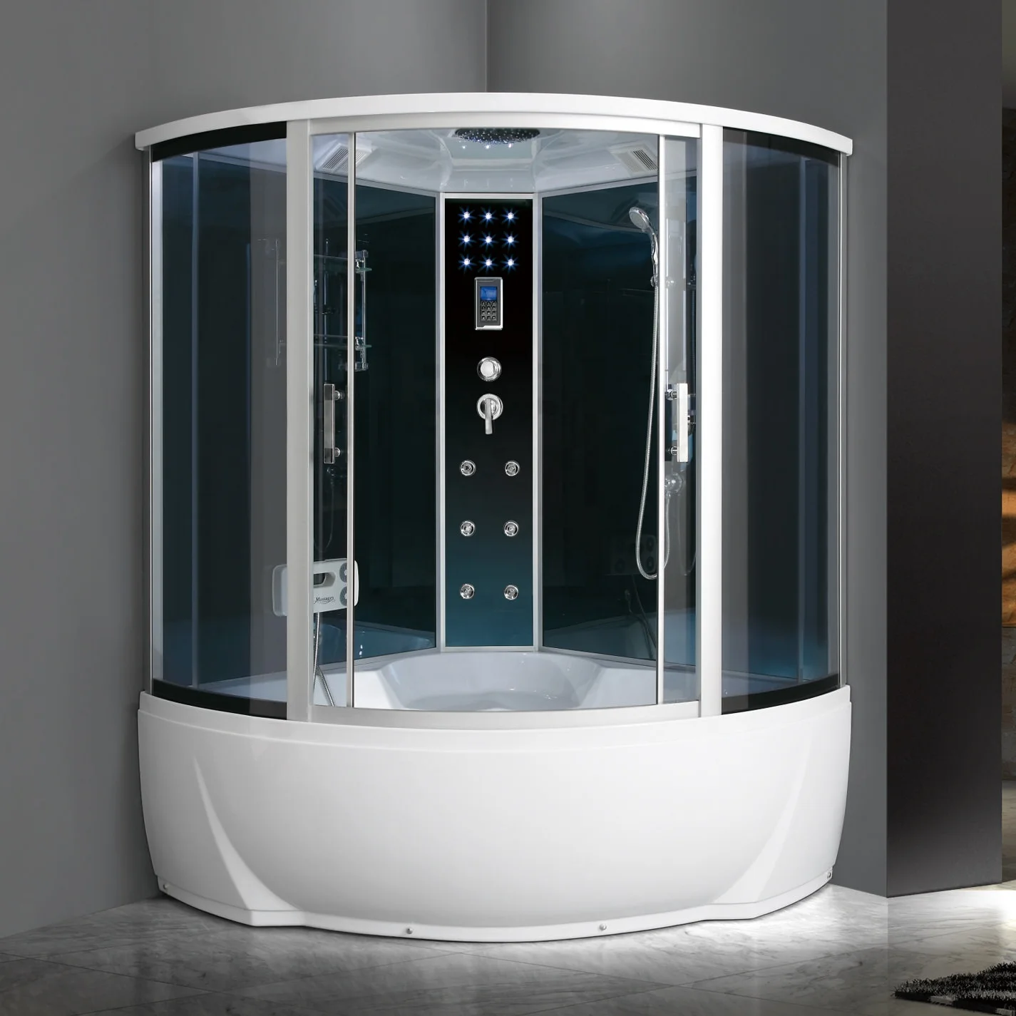 Luxury sexy corner install bathroom shower cabin room and tub combo with useful functions