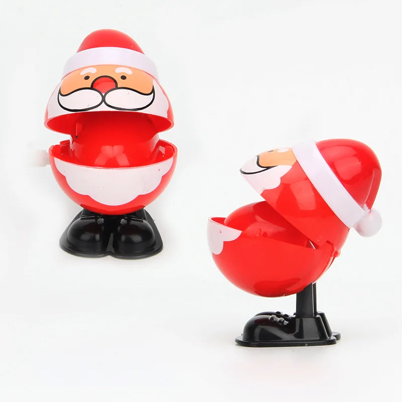 Cheap Wholesale Christmas Wind up Toys Children Plastic Santa Snowman Deer Christmas Tree Winding up Toys for Gifts