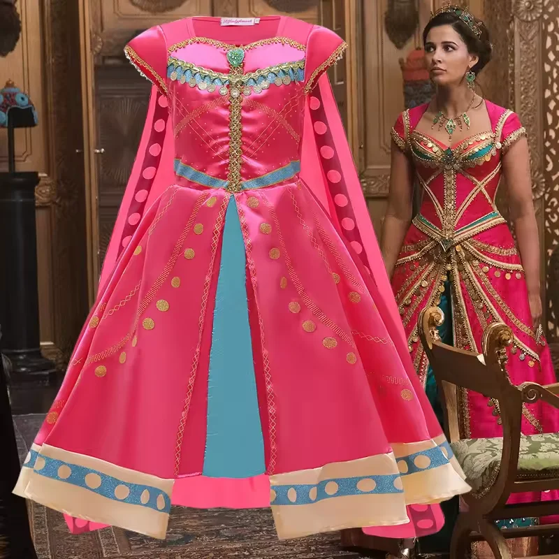 2024 New Designs Halloween Carnival Aladdin Magic lamp Princess Jasmine dress kid costumes Cosplay Costumes For Girls