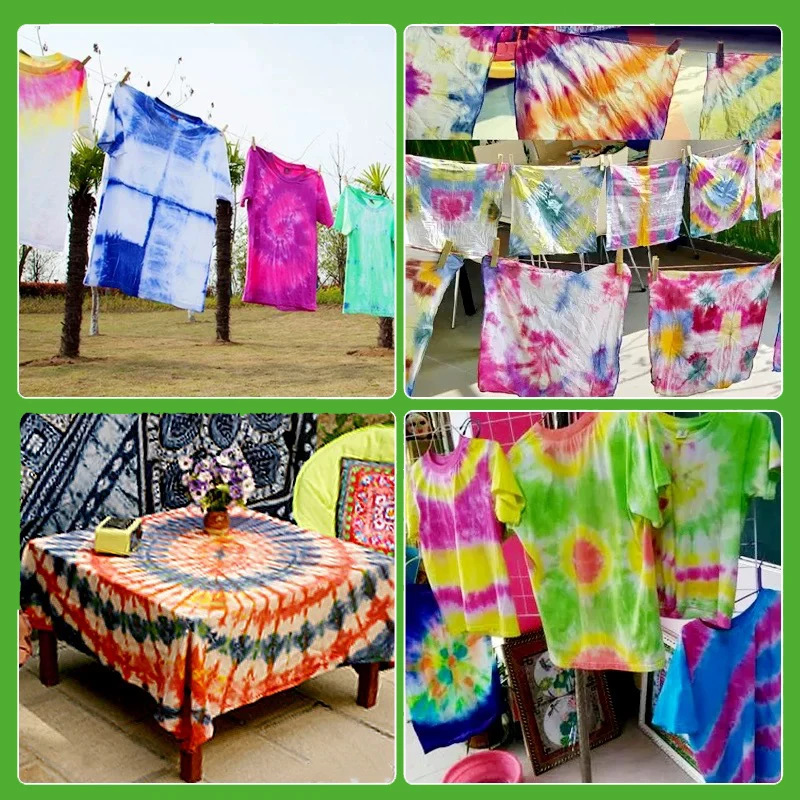 5 colors Powder Dye Hoodies White Socks Gloves Shoes Canvas Bag Paint Tie Dye kit