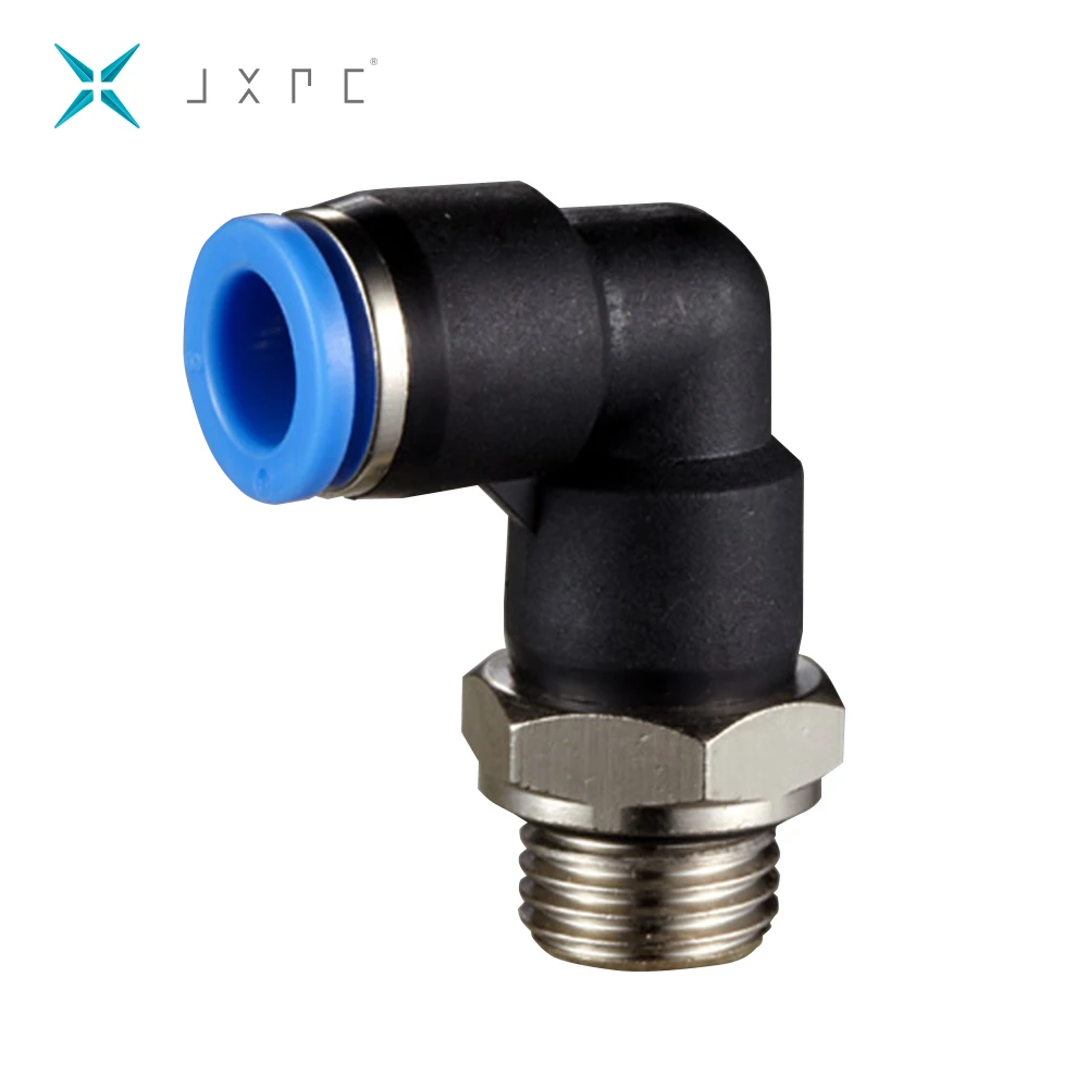 JXPC Pneumatic Components Air Plastic Extended Male Thread Elbow Fittings