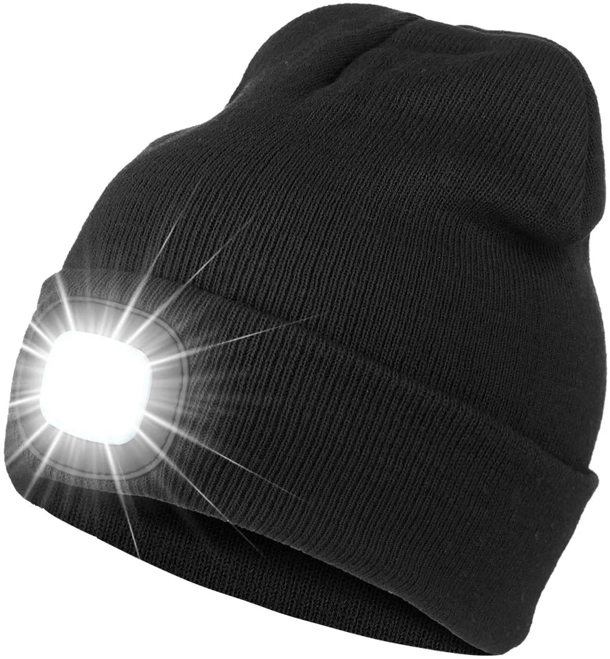 Hot Sale Winter Night Fishing Hat Outdoor Wool Knitted Cap with LED Light