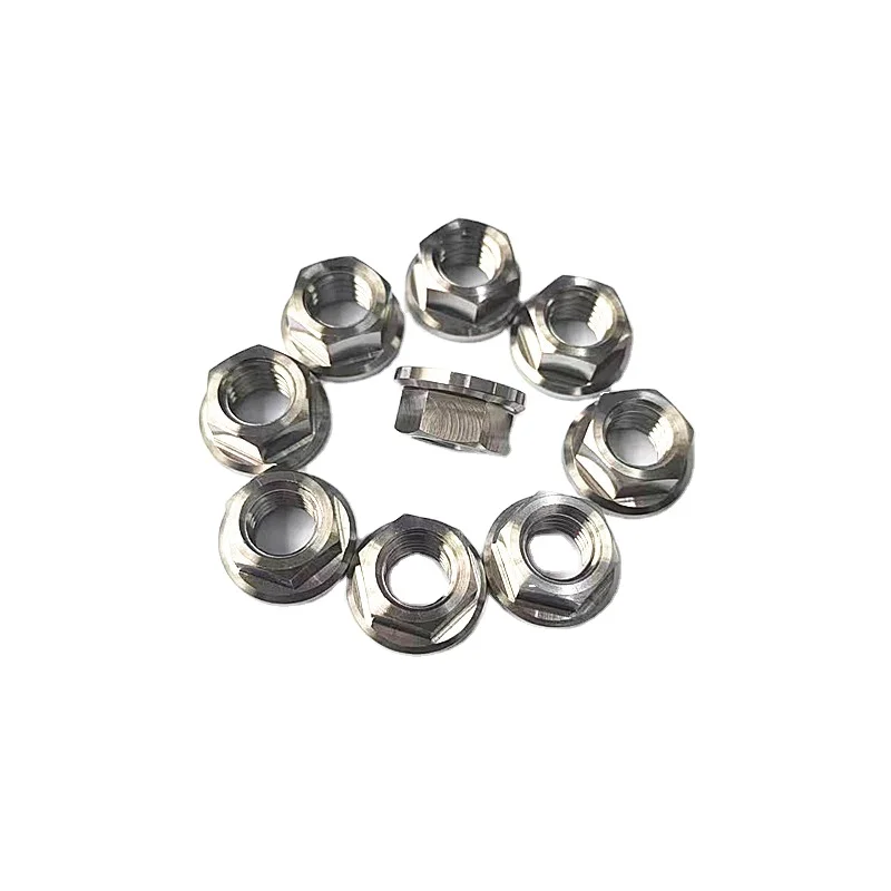 DIN6923 Titanium flange hexagon nut M8